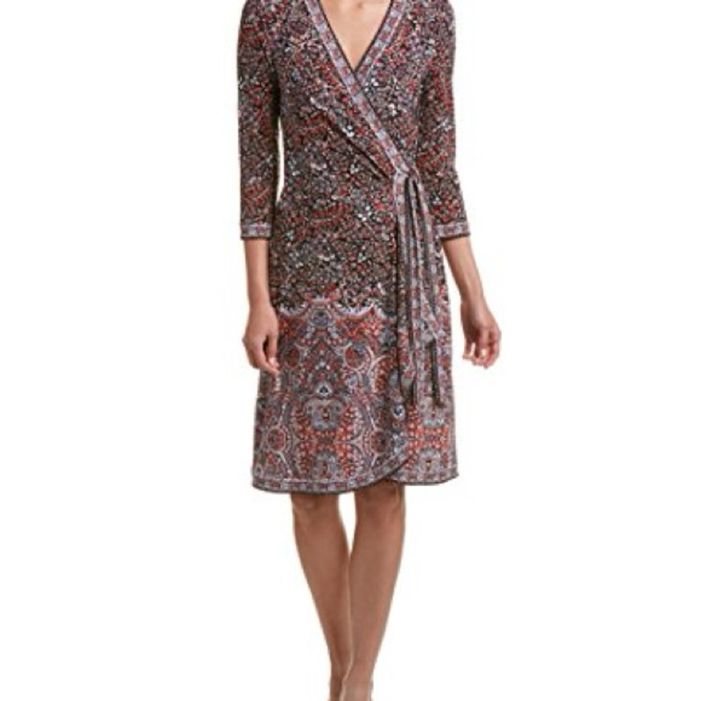 BCBGMaxAzria Floral V-Neck Dress